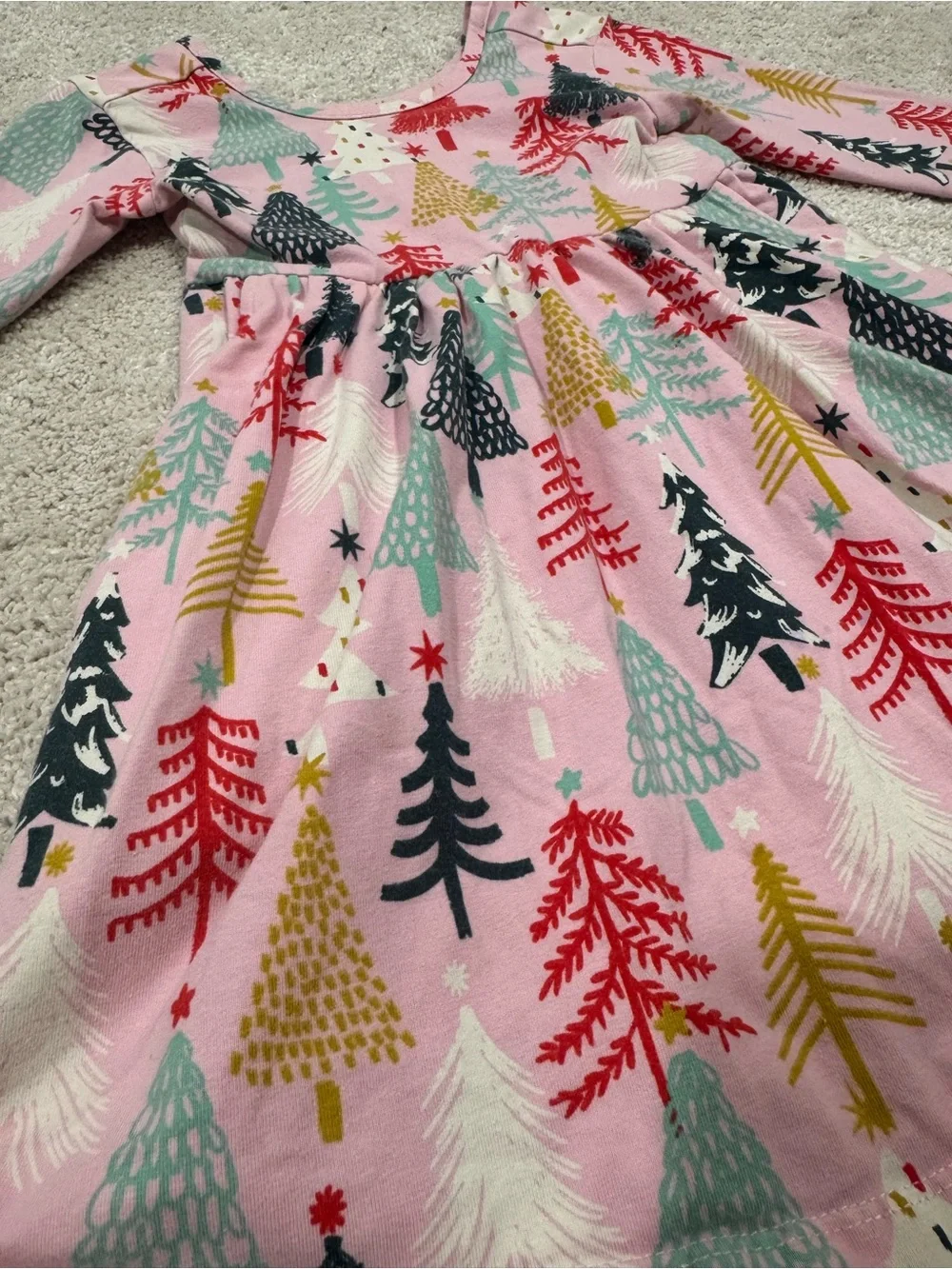 Hanna Andersson Pink Long-Sleeve Holiday Dress